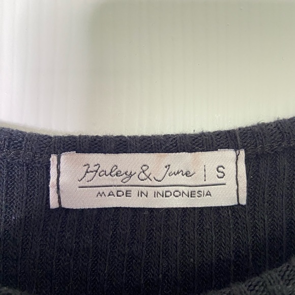 Black Ribbed Mini Dress - Picture 3 of 3